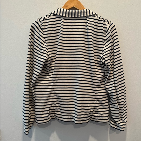 EUC JCREW lightweight cream and navy blazer size M nautical/ preppy style - Picture 3 of 5